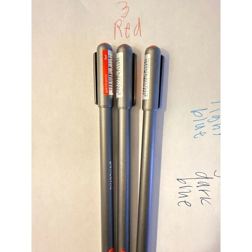Linc Pentonic Ballpoint Pens 1.0mm Assorted Colors 19 Count Set Matte Finish
